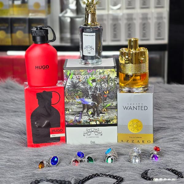 3 عطور اسطورية + خاتم و براسلي - Image 1