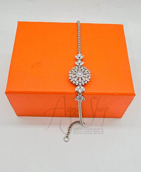 طقم زركون فضي - Image 3