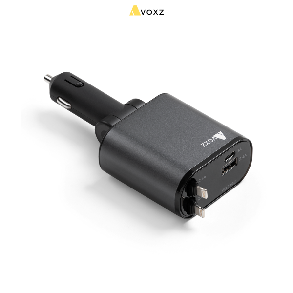 شاحن سيارة سريع 4 في 1 قابل للسحب - Image 3