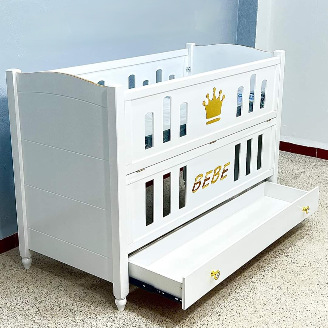  Lit parc cododo 2en1en bois rouge+matelas+ moustiquaire pour bébé  - Image 3