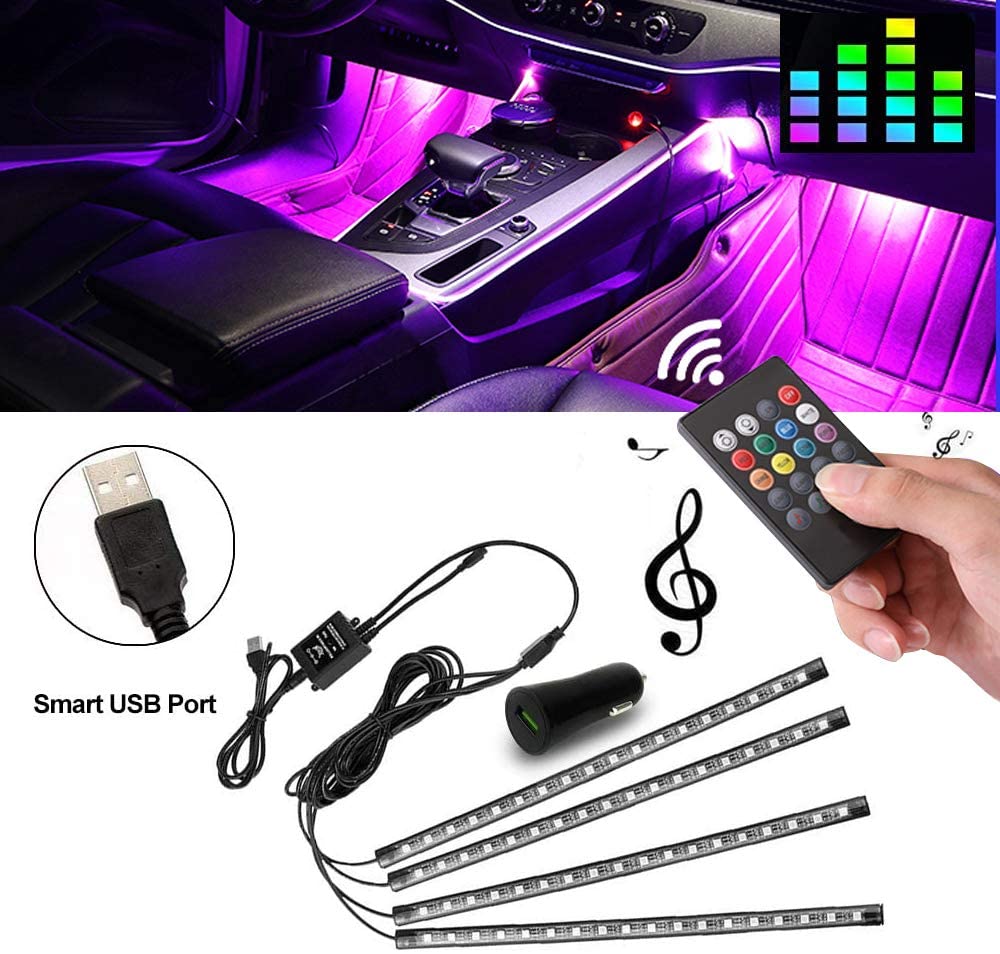 اضواء ليد لتزيين صالون السيارة Lumières LED + معطر للسيارة كهدية 🎁 - Image 2