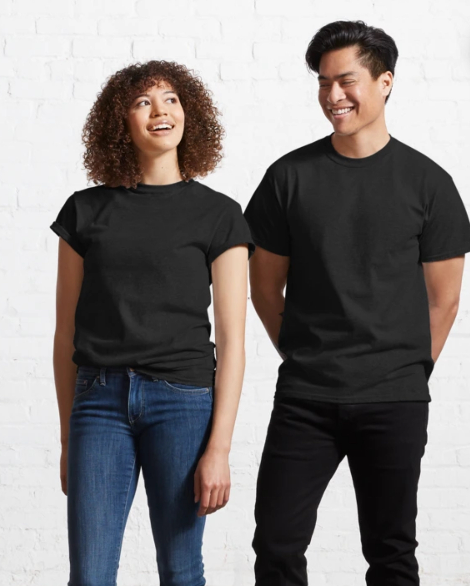 T-shirt noir sample unisexe  - Image 2