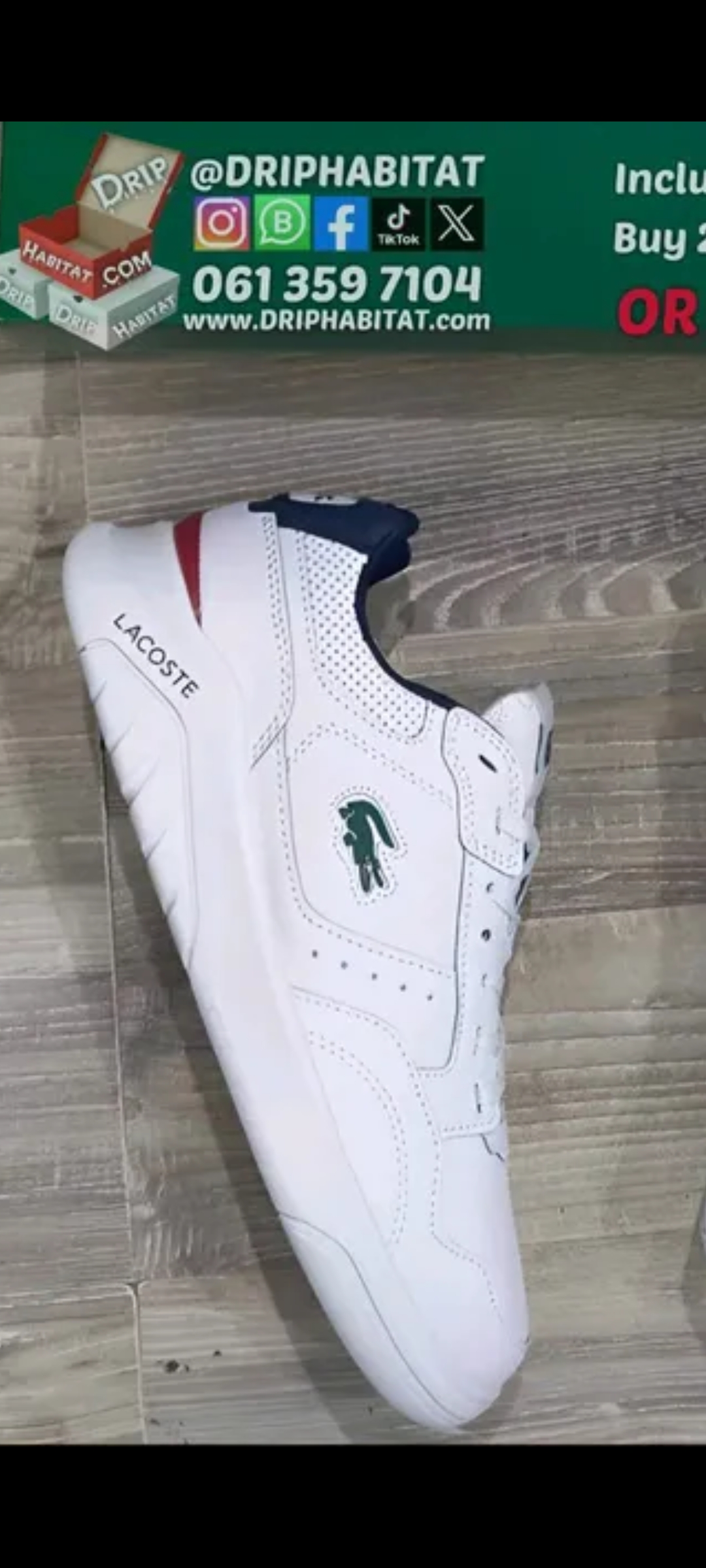 Lacoste  سبب التخفيض لايوجد كل المقاساتA 30% Lacoste Men's Game Advance - Image 3