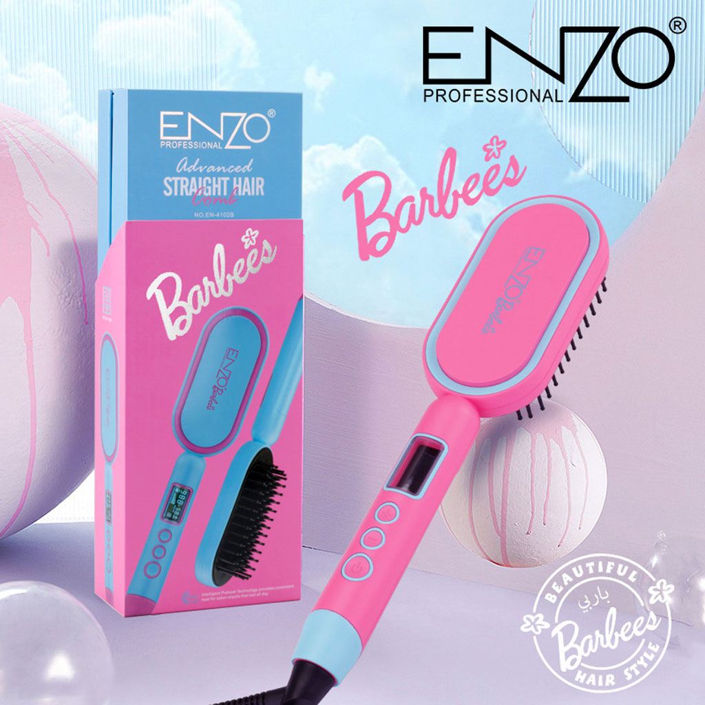 Enzo Brosse Lissante Barbie Edition Câble Rotatif 360°🔥😍🎁 - Image 1