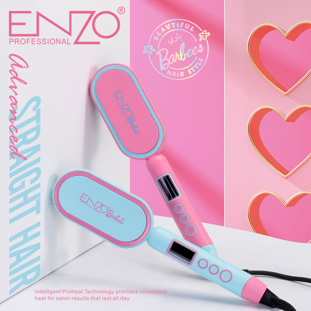Enzo Brosse Lissante Barbie Edition Câble Rotatif 360°🔥😍🎁 - Image 2