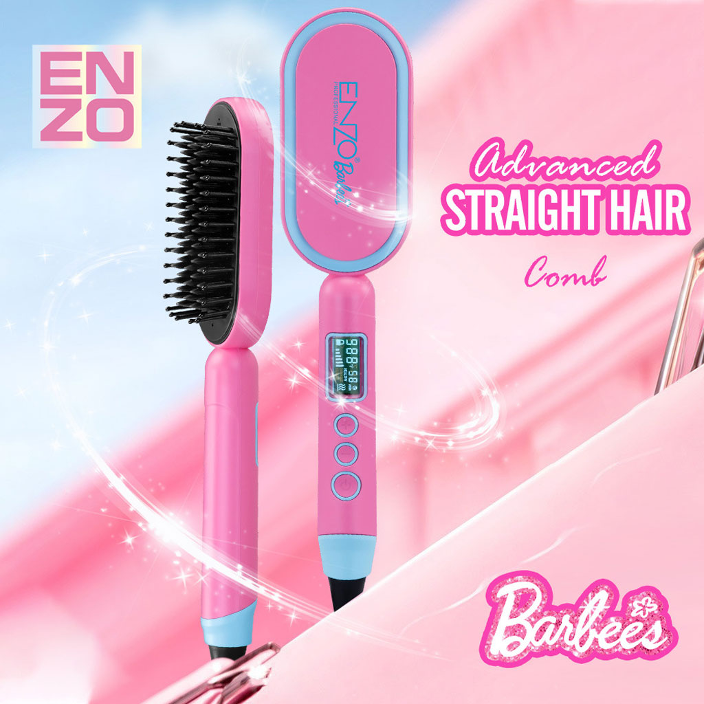 Enzo Brosse Lissante Barbie Edition Câble Rotatif 360°🔥😍🎁 - Image 3