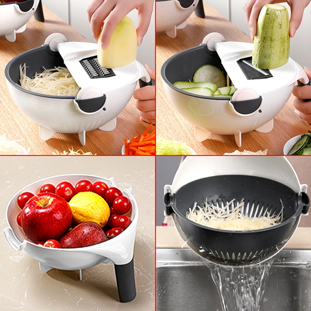 Pot Coupe-Légumes 9in1 Multifonction Avec Panier De Vidange  - Image 4