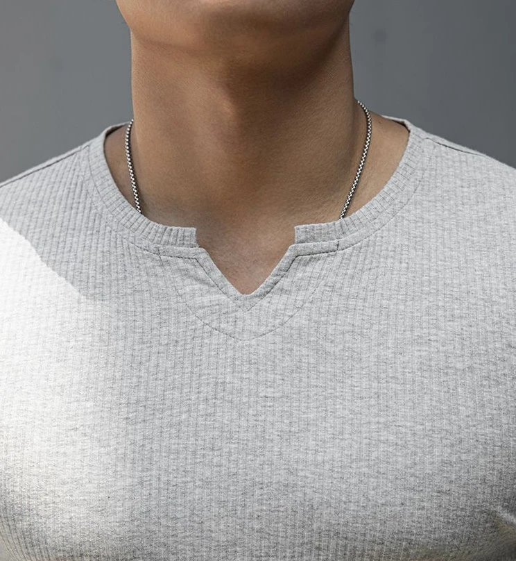 V NECK T-SHIRT - Image 1