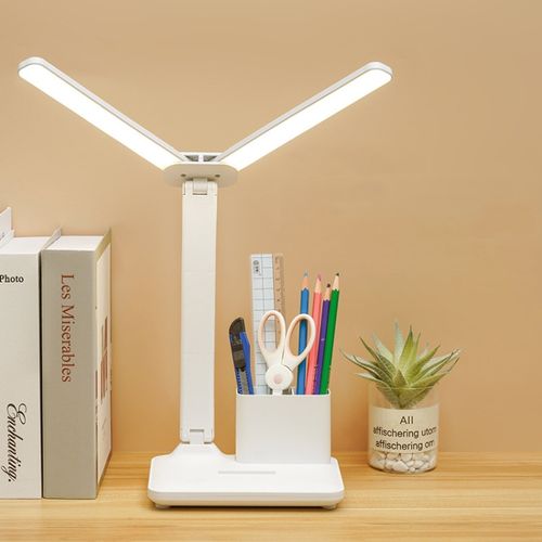 مصباح مكتب 2 LED lampes + حامل الاقلام و الهاتف - Image 1