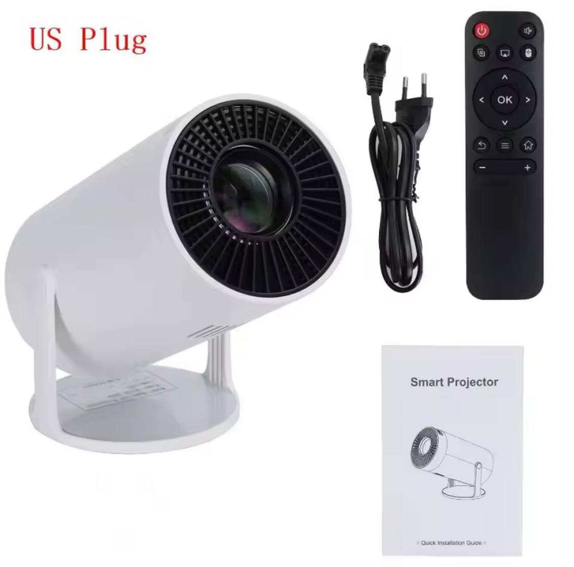 smart projector adriode 4k compatible pc phone xbox ps4 avec baffle - Image 1