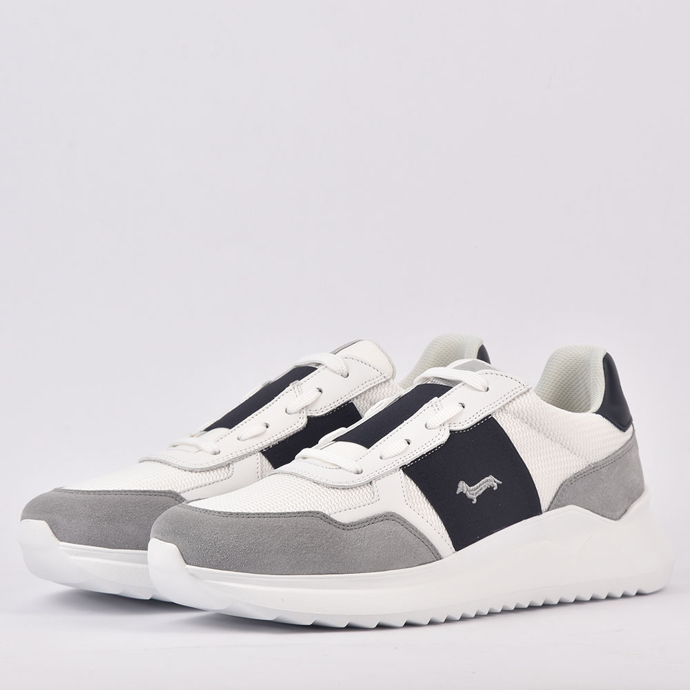 SCARPA UOMO CAMOSCIO - TEX FABRIC GRIGIO - BIANCO - Image 1