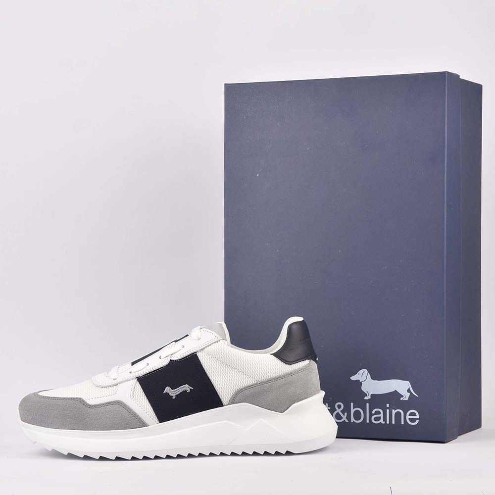 SCARPA UOMO CAMOSCIO - TEX FABRIC GRIGIO - BIANCO - Image 2