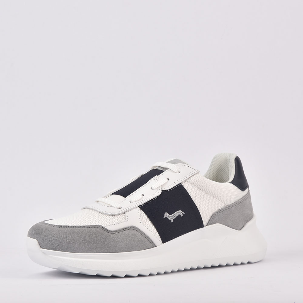 SCARPA UOMO CAMOSCIO - TEX FABRIC GRIGIO - BIANCO - Image 3