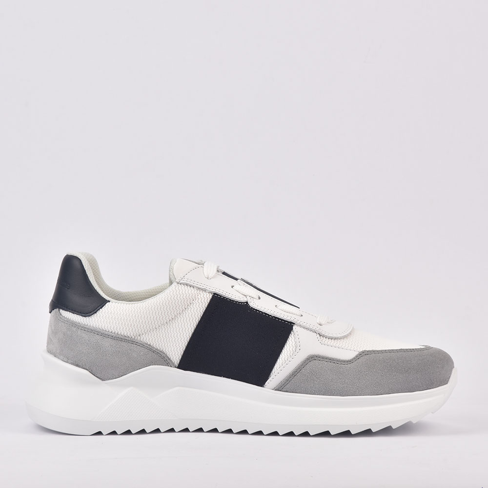 SCARPA UOMO CAMOSCIO - TEX FABRIC GRIGIO - BIANCO - Image 4