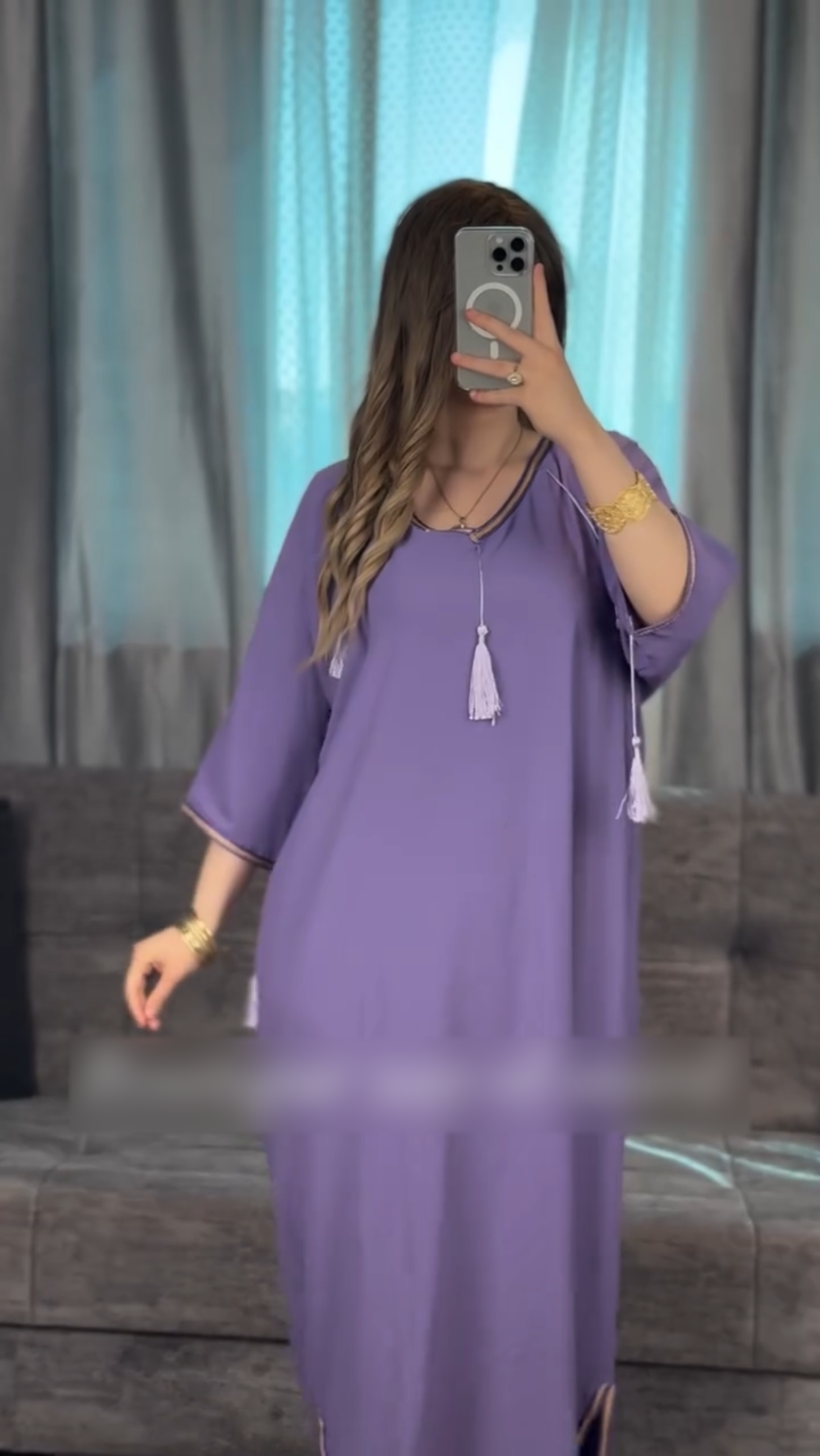 🌸 جبة قطرية قماش قظيفة 🩷 - Image 6