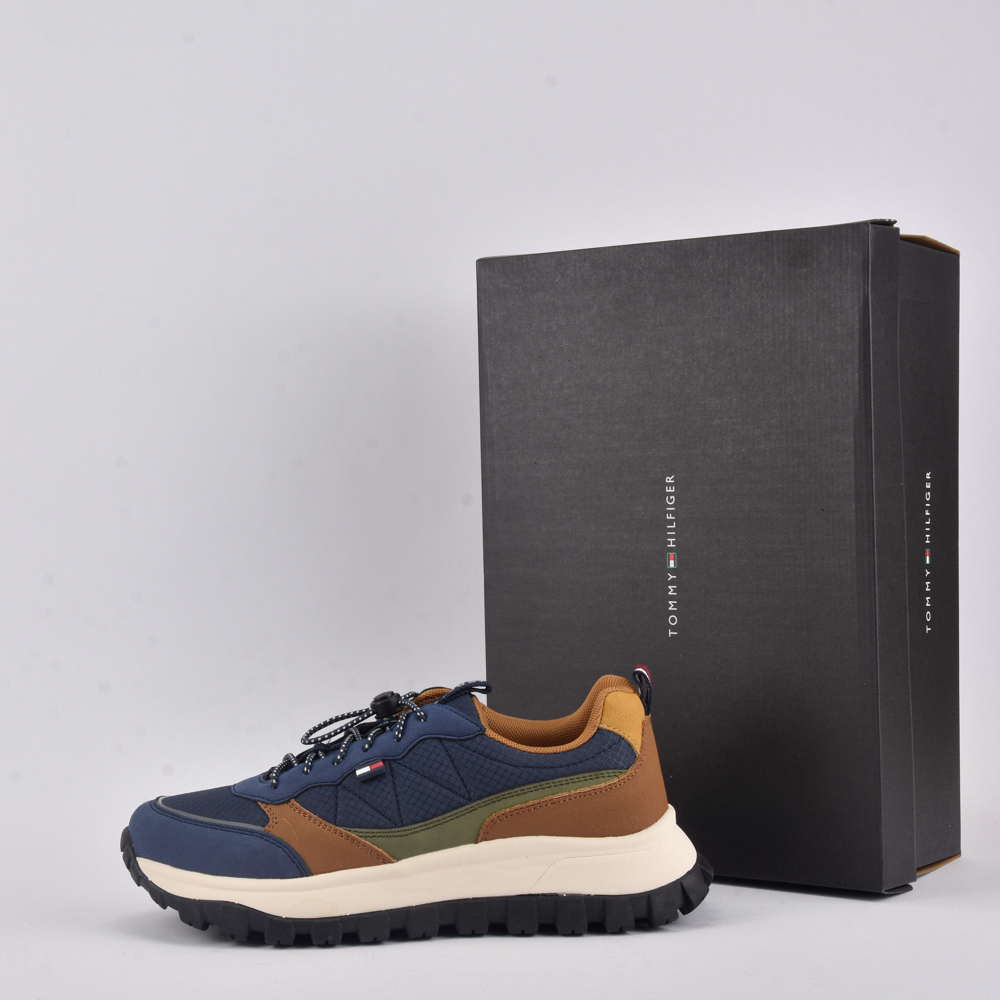 TOMMY HILFIGER LOW CUT LACE UP Y264/BLUE/COGNAC - Image 2