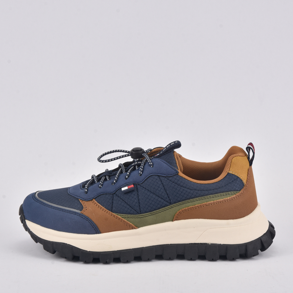TOMMY HILFIGER LOW CUT LACE UP Y264/BLUE/COGNAC - Image 3
