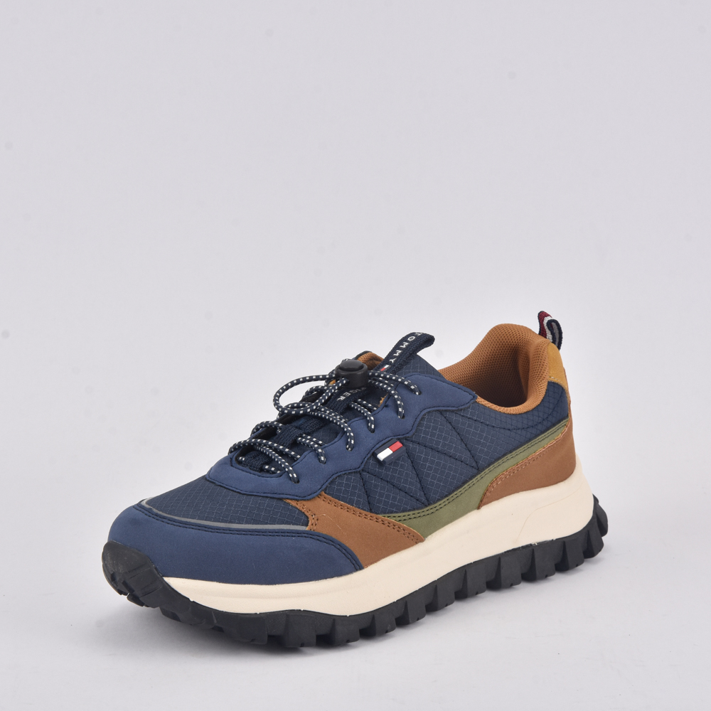 TOMMY HILFIGER LOW CUT LACE UP Y264/BLUE/COGNAC - Image 6