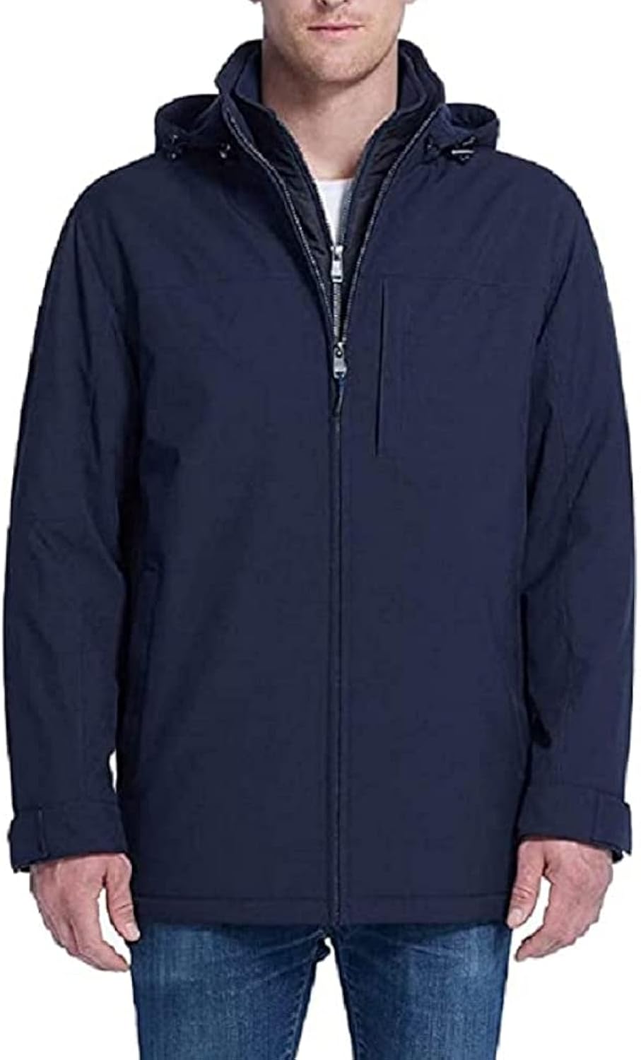 Veste imperméable à capuche avec double fermeture ( M) - Image 1