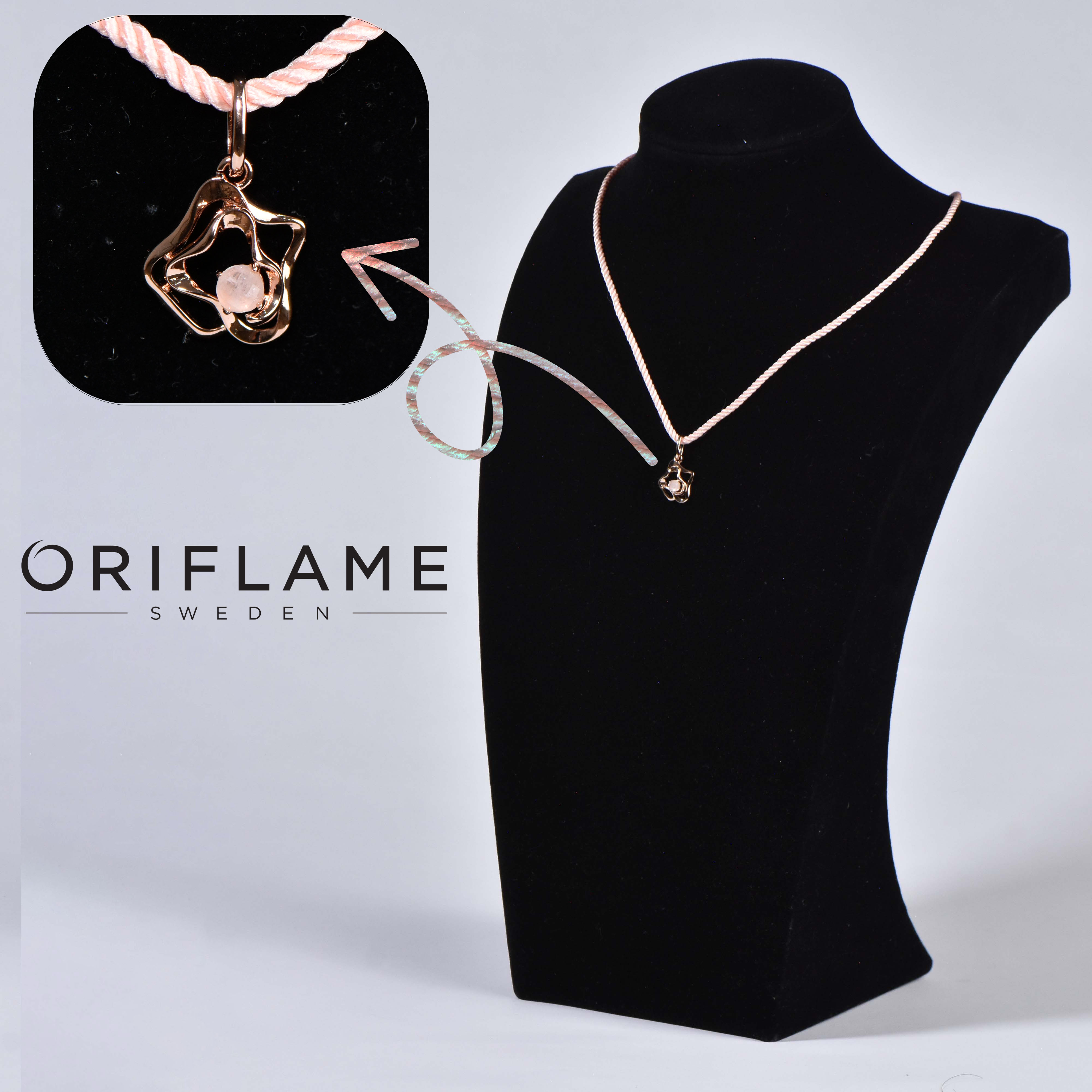 FLOWERY DELICATE CORD NECKLACE - Image 1