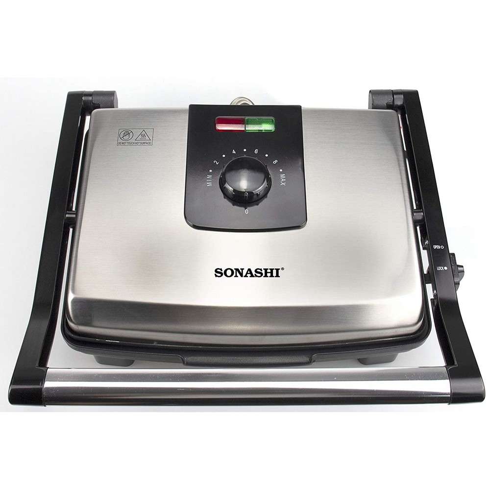 Machine à sandwichs et grillades en Inox 2000W Sonashi SGT-854 - Image 6