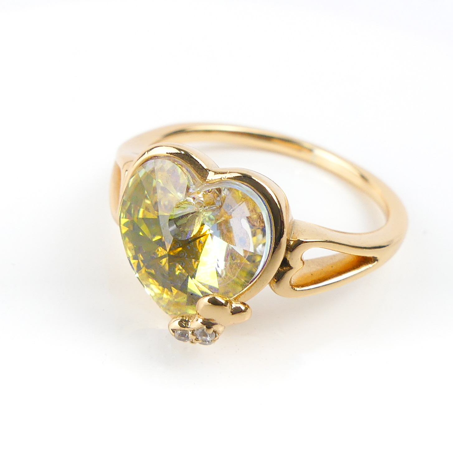 Bague Motif Coeur Jaune - Image 1