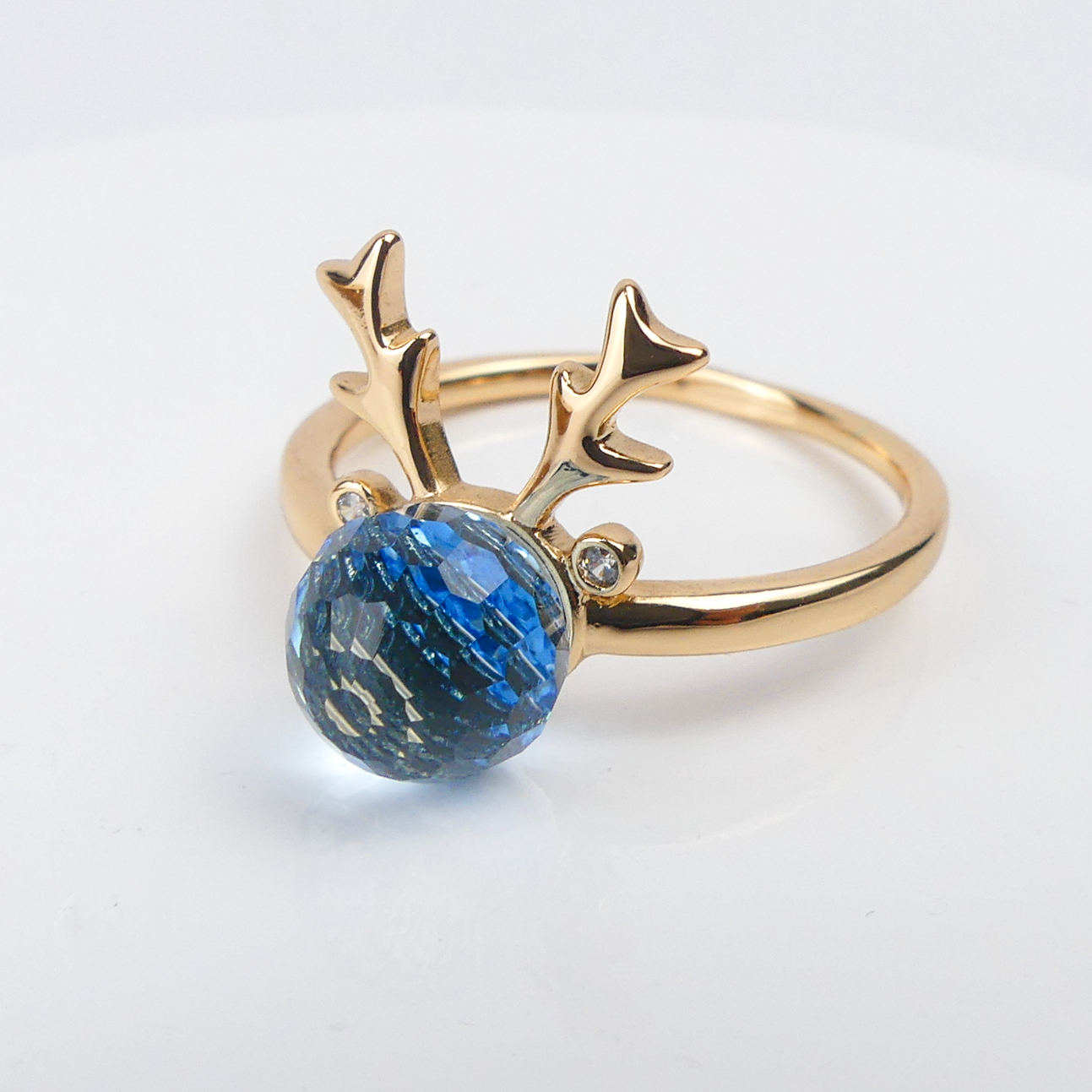 Bague Gazelle Boule Bleue - Image 1