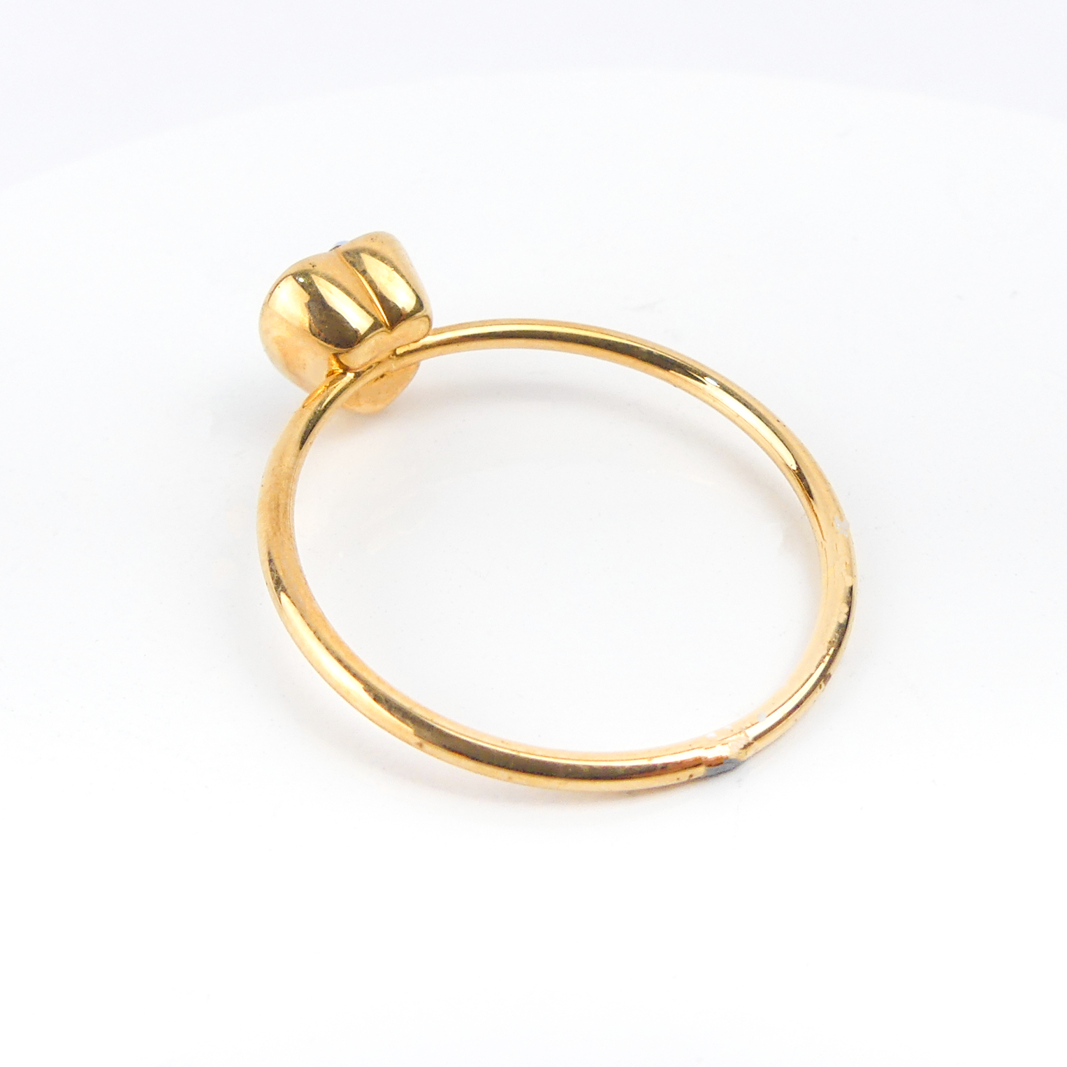 Bague Fine Coeur Blanc - Image 4