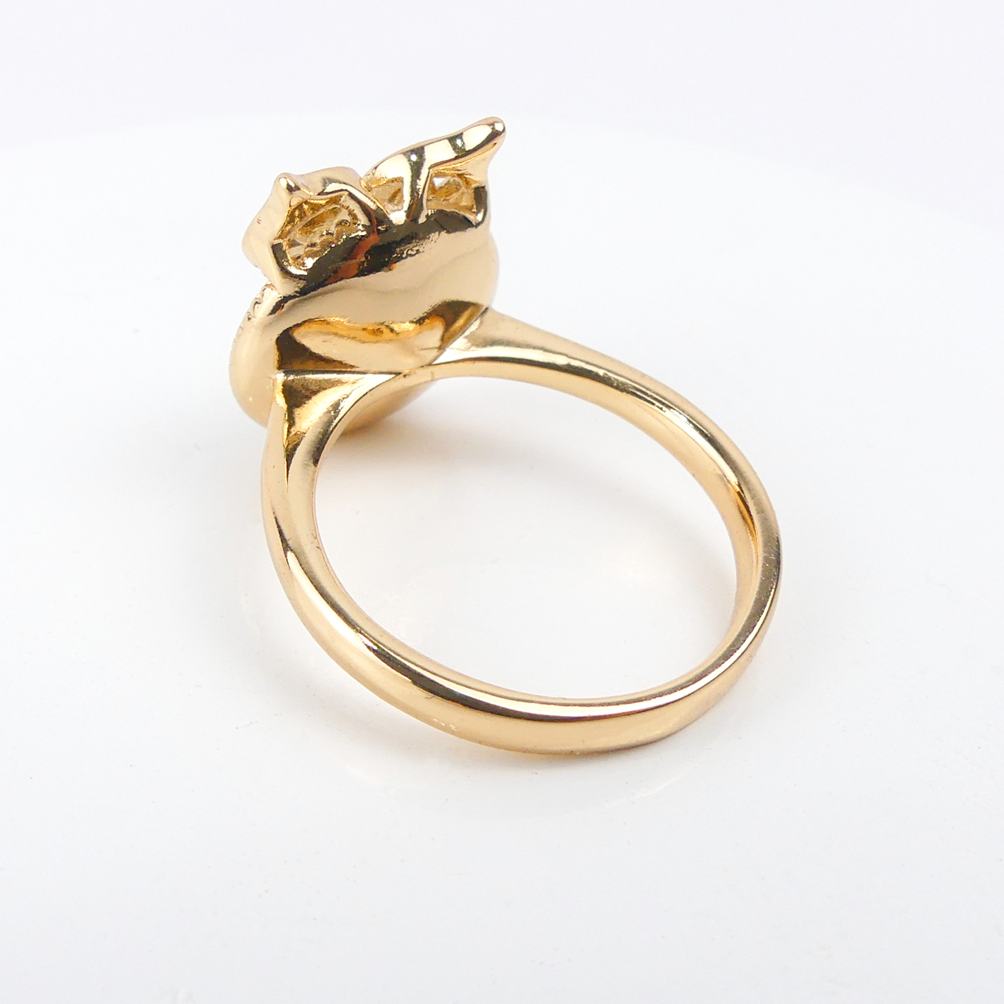 Bague Plaqué Or Pierre Hibou Rende Miel - Image 3