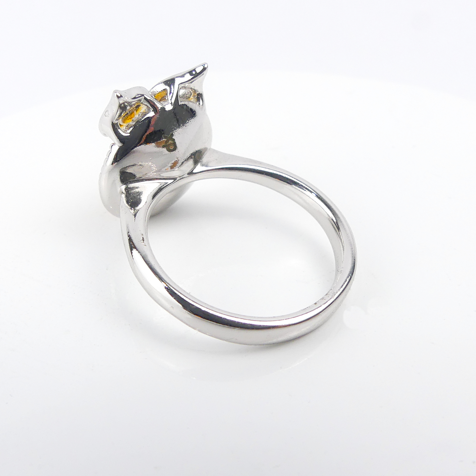 Bague Pierre Hibou Ronde Jaune - Image 4