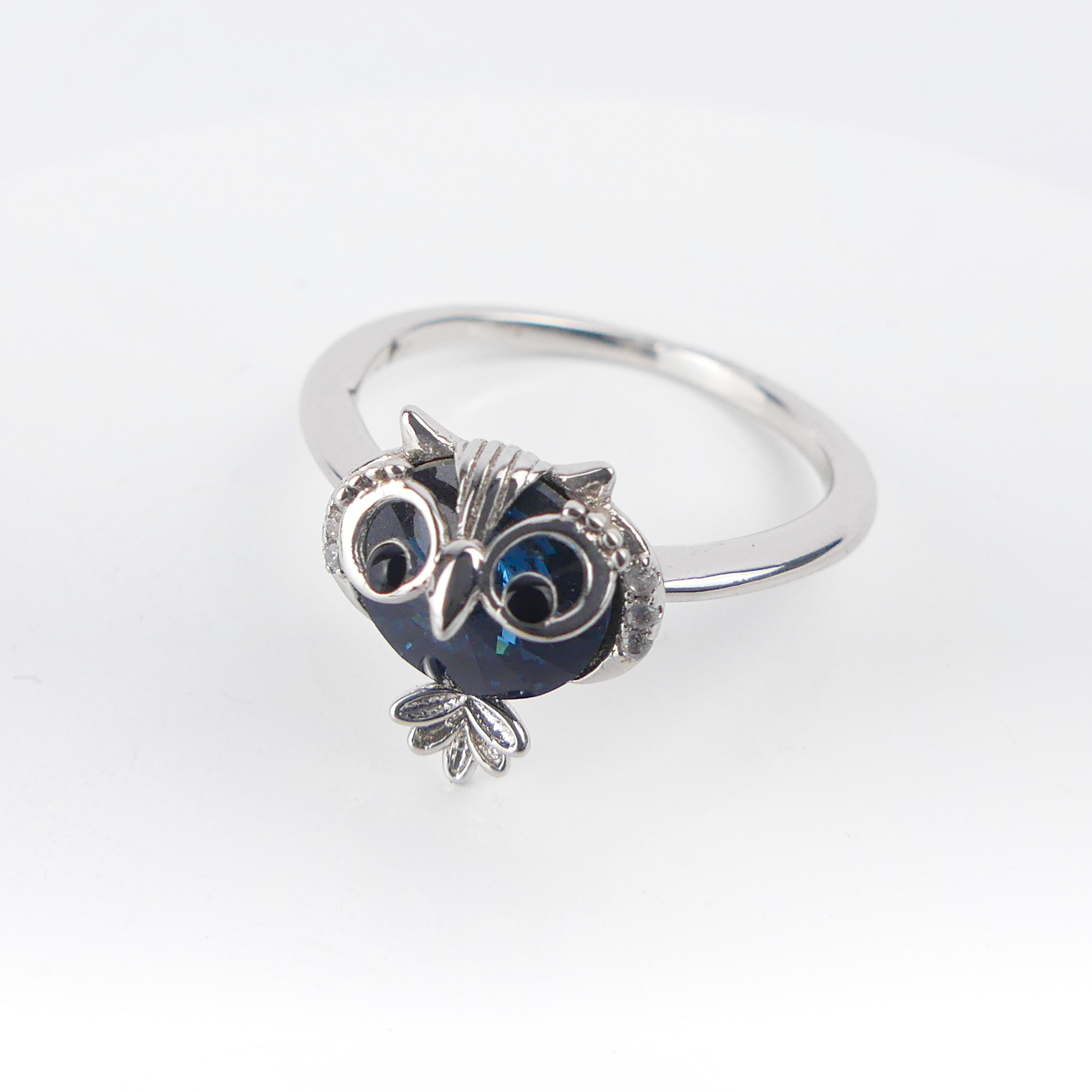 Bague Pierre Hibou Bleu Nuit - Image 1