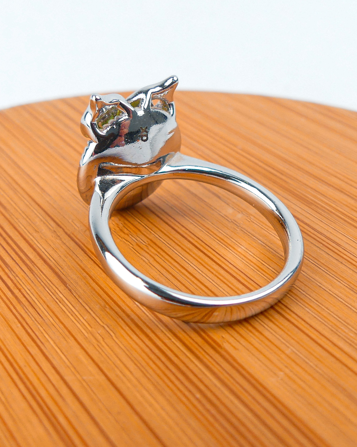 Bague Pierre Hibou Ronde Verte - Image 3