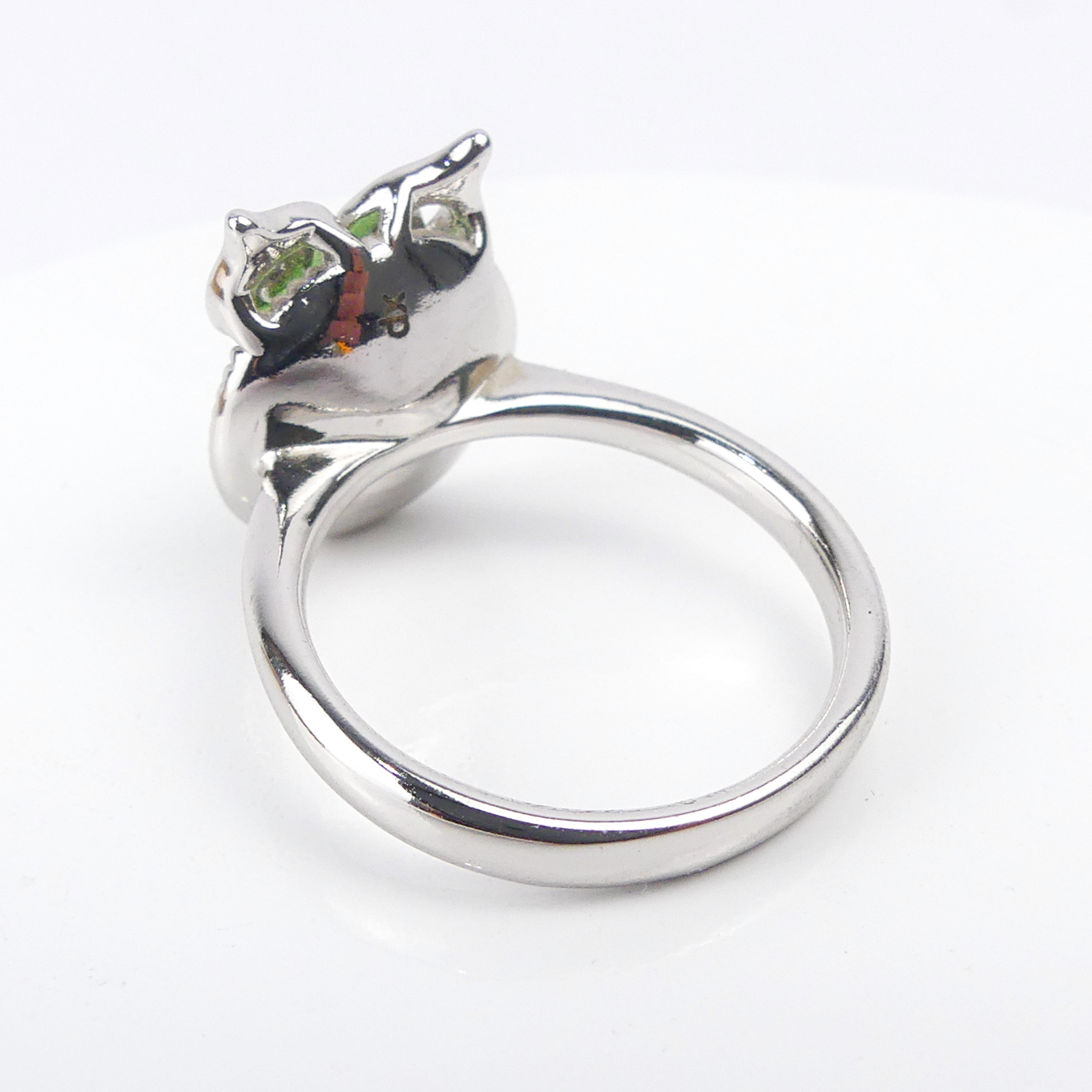 Bague Pierre Hibou Ronde Verte - Image 4