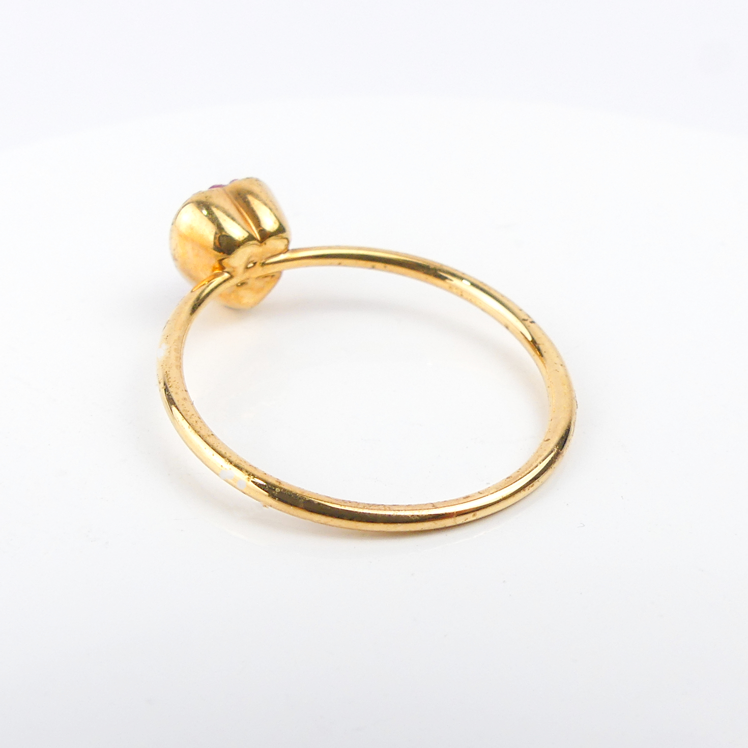 BAGUE FINE COEUR ROUGE - Image 4