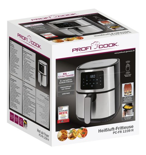 مقلاة هوائية بسعة 5.5 لتر مع شاشة لمس - ProfiCook PC-FR - Image 5