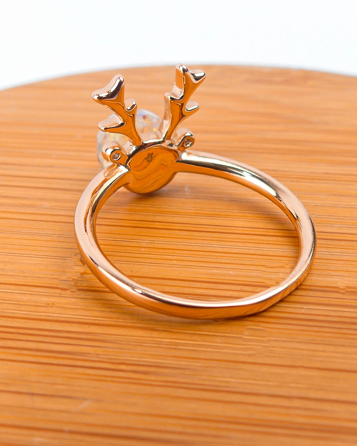  Bague Gazelle Boule Blanc Reflé - Image 4