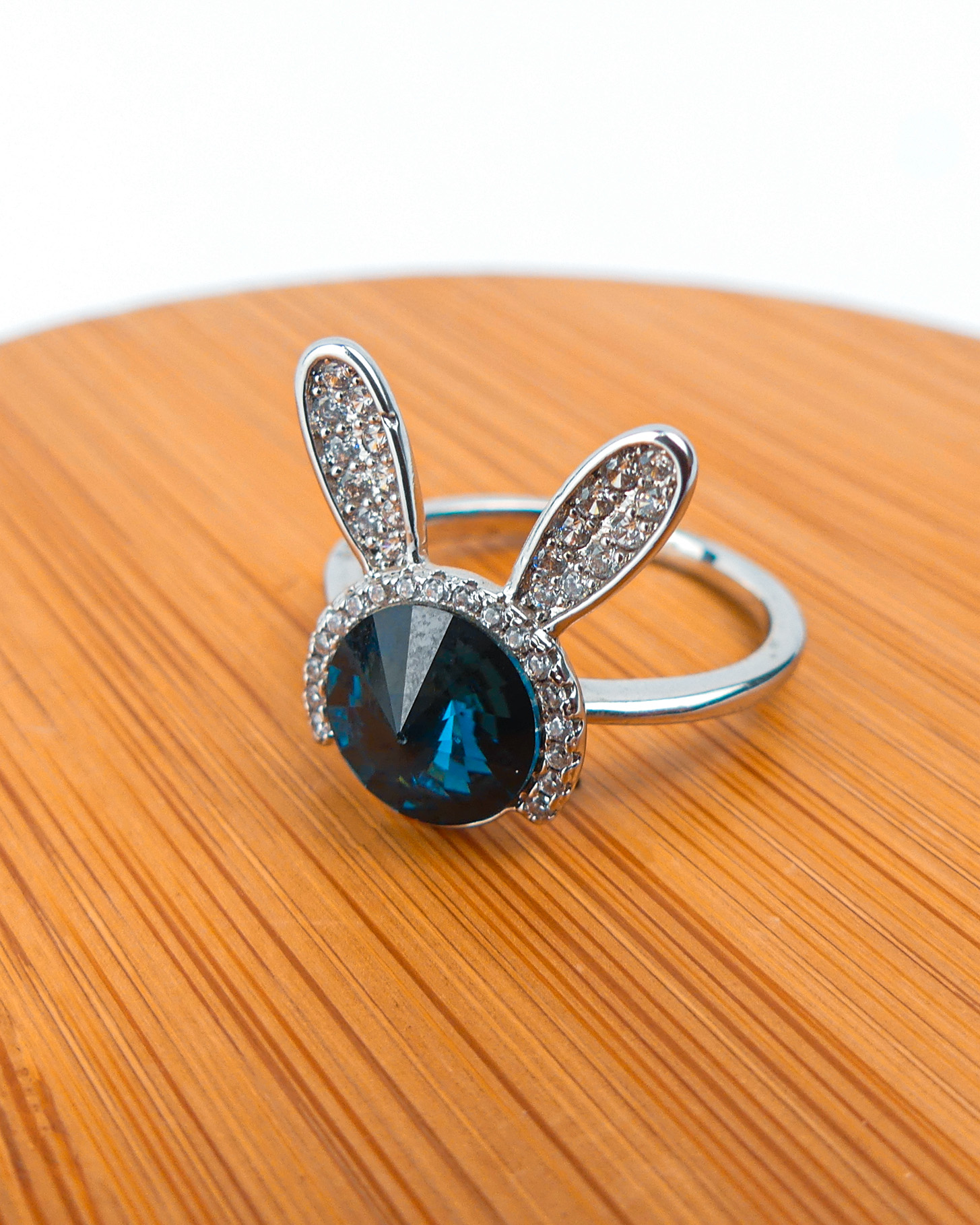 Bague Lapin Bleu Nuit -Argent  - Image 2