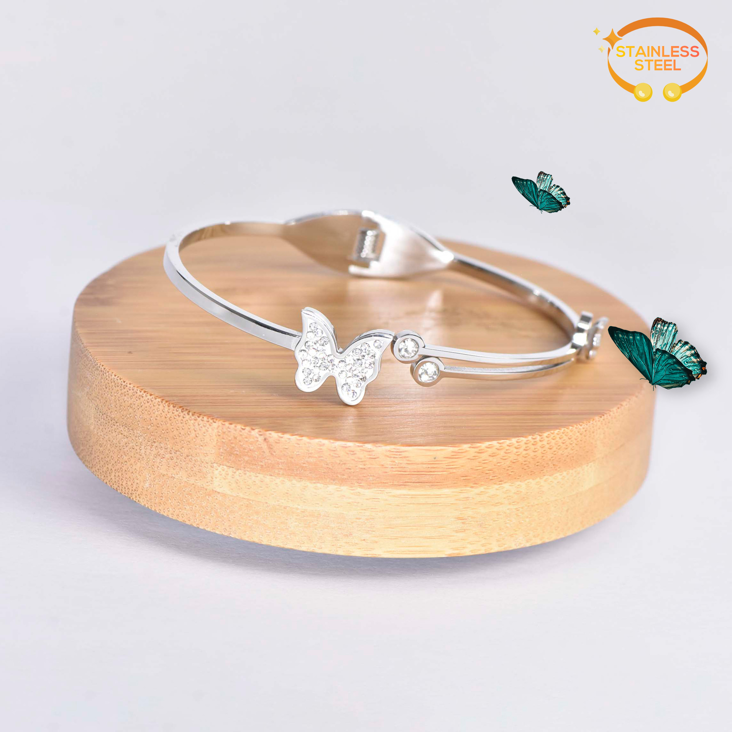BRACELET LUMIÈRE DE PAPILLIONS ARGENT - Image 1