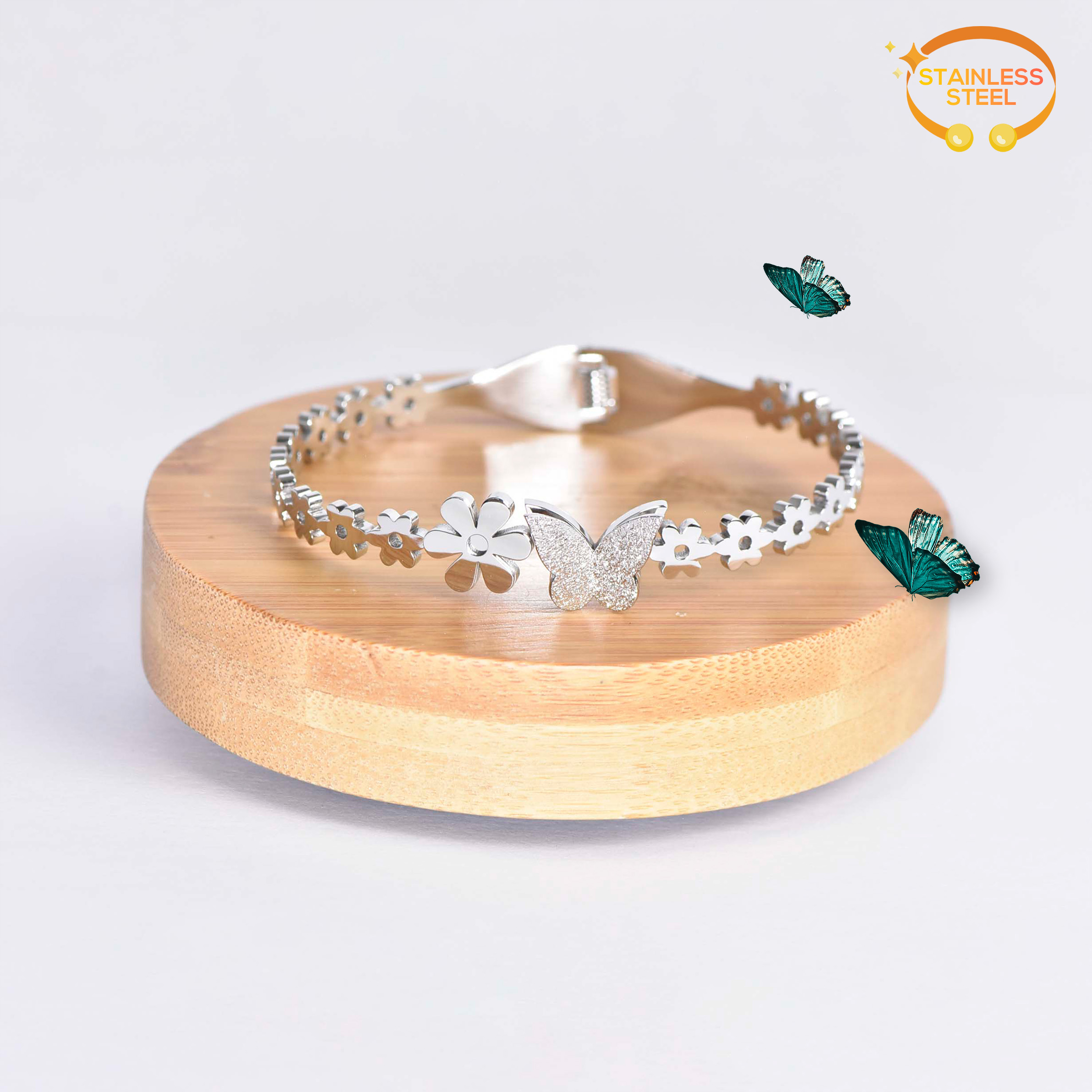 BRACELET PAPILLION-ROSE - Image 1