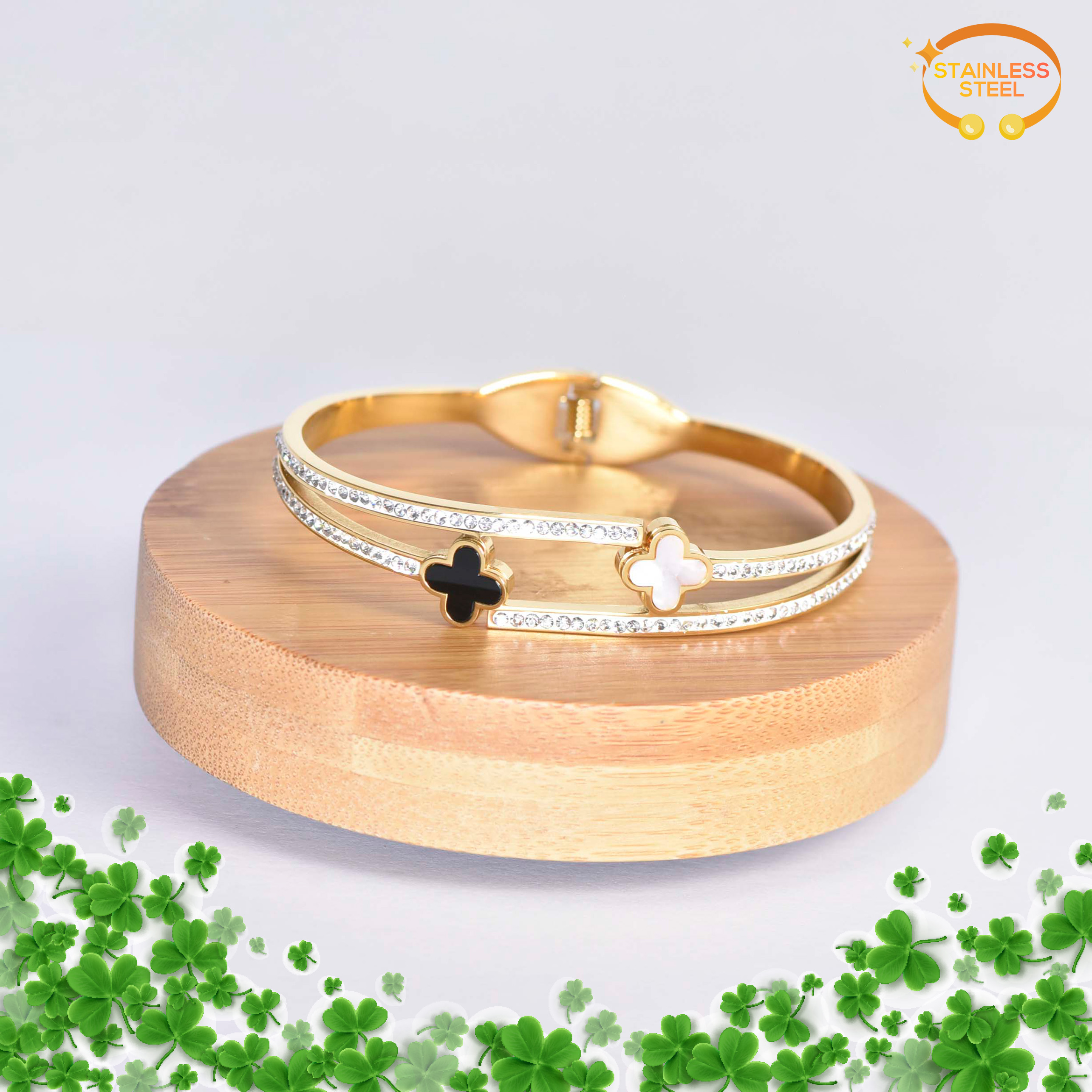 BRACELET TRÈFLES JUMEAUX - Image 1