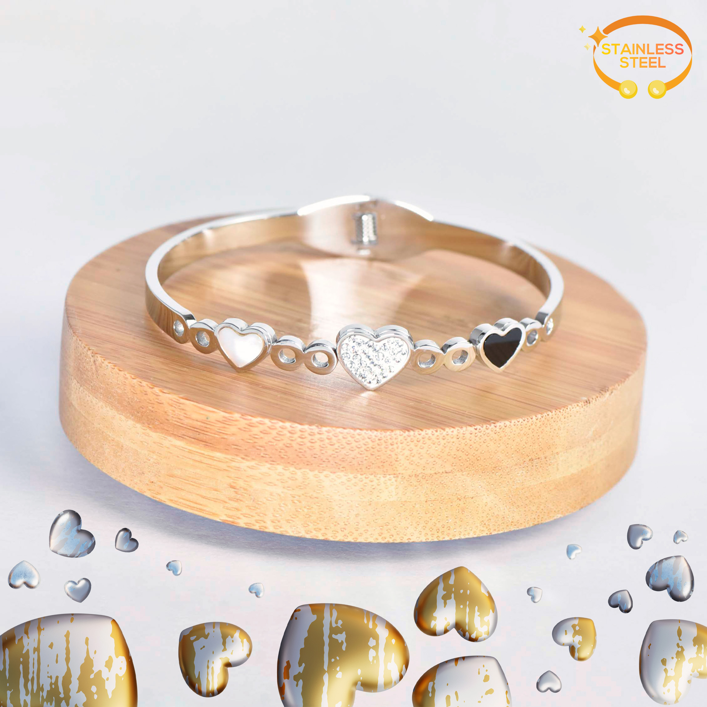 BRACELET TRICOEURS - Image 1