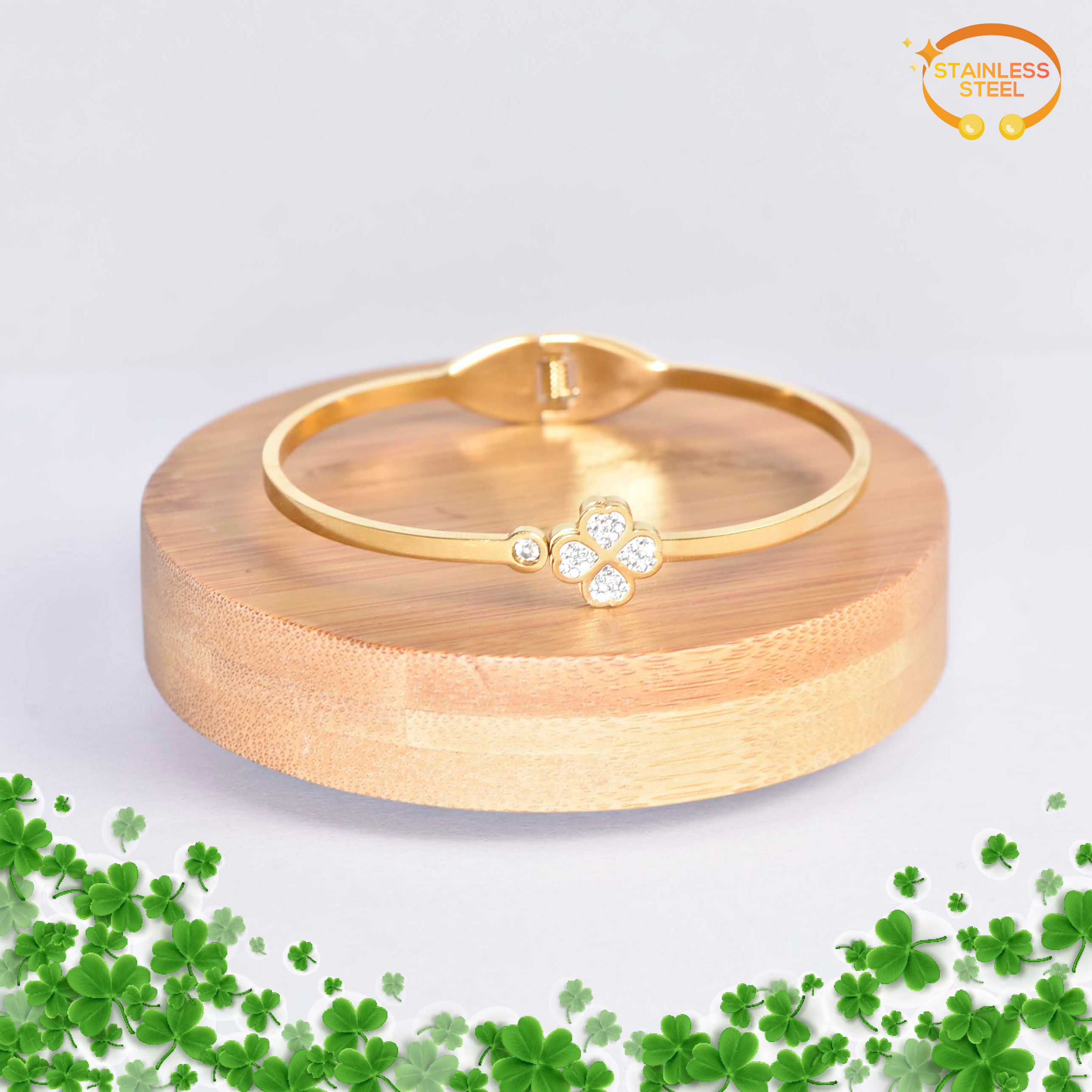BRACELET TRÈFLE À 4 GOLD - Image 1