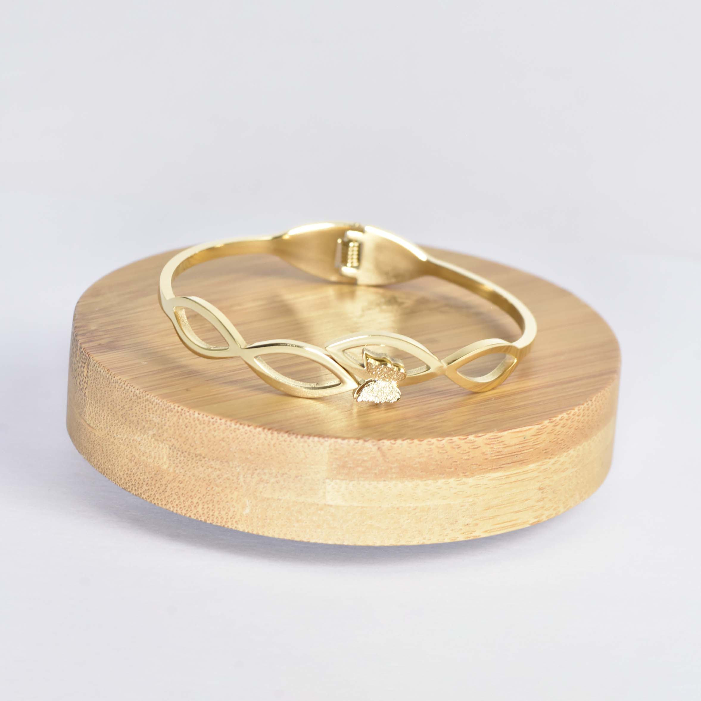 BRACELET PAPILLIONS SUR FEUILLES D'ARBRE - Image 2