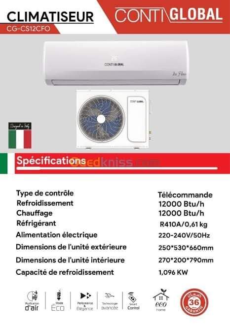 Climatiseur CONTIGLOBAL 12000Btu - Image 1