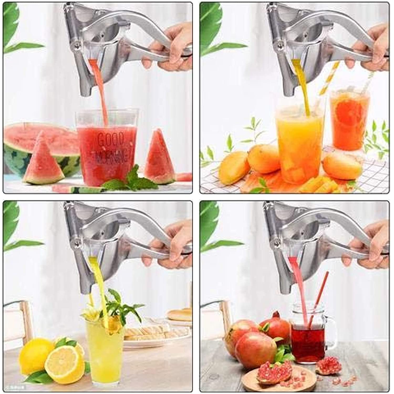 عصّارة يدويّة من الألمنيوم – مثالية لعصر الفواكه في المنزل - Image 3