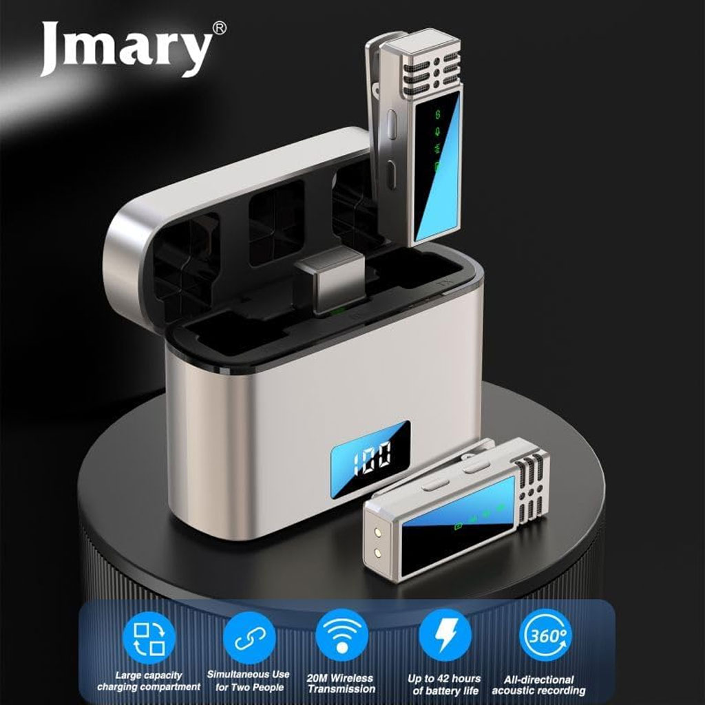 ميكروفون لاسلكي JMARY MW-15 (2-TX) بمنفذ TYPE-C - Image 2