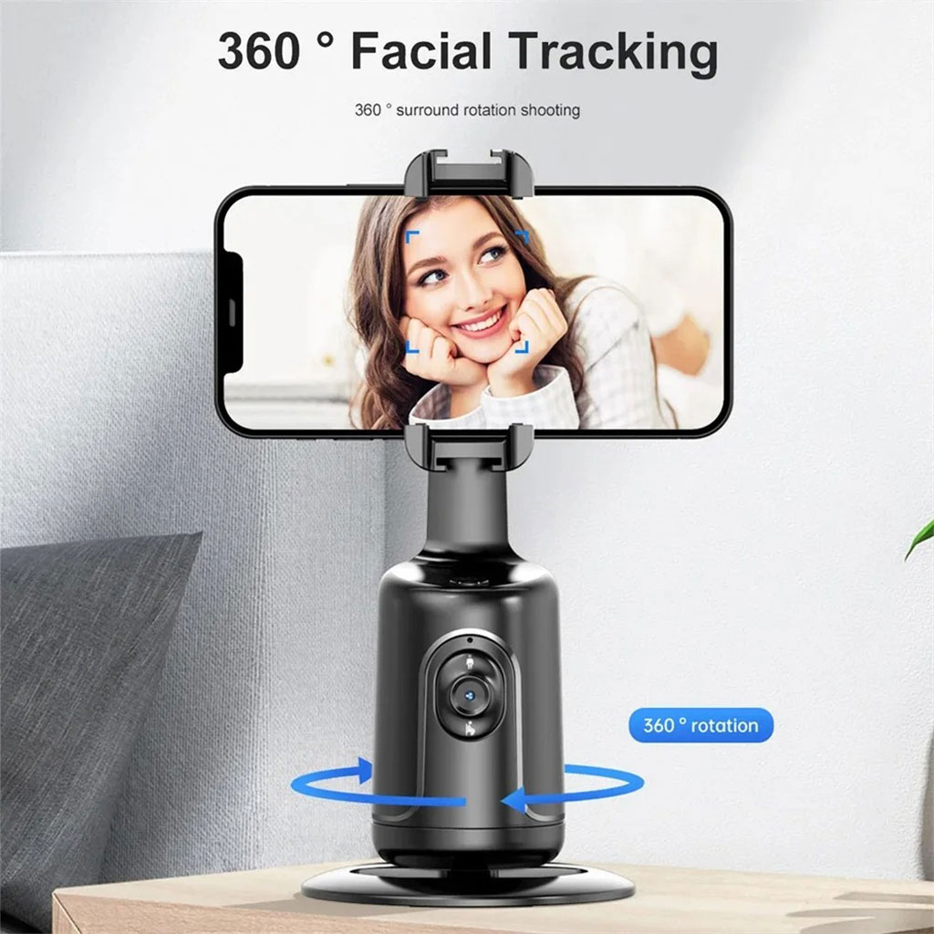 مثبت مكتب ذكي 360° مع تتبع تلقائي للوجه للتصوير الفلوغ - Image 2
