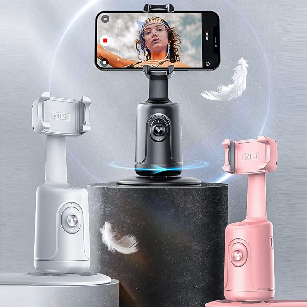 مثبت مكتب ذكي 360° مع تتبع تلقائي للوجه للتصوير الفلوغ - Image 5
