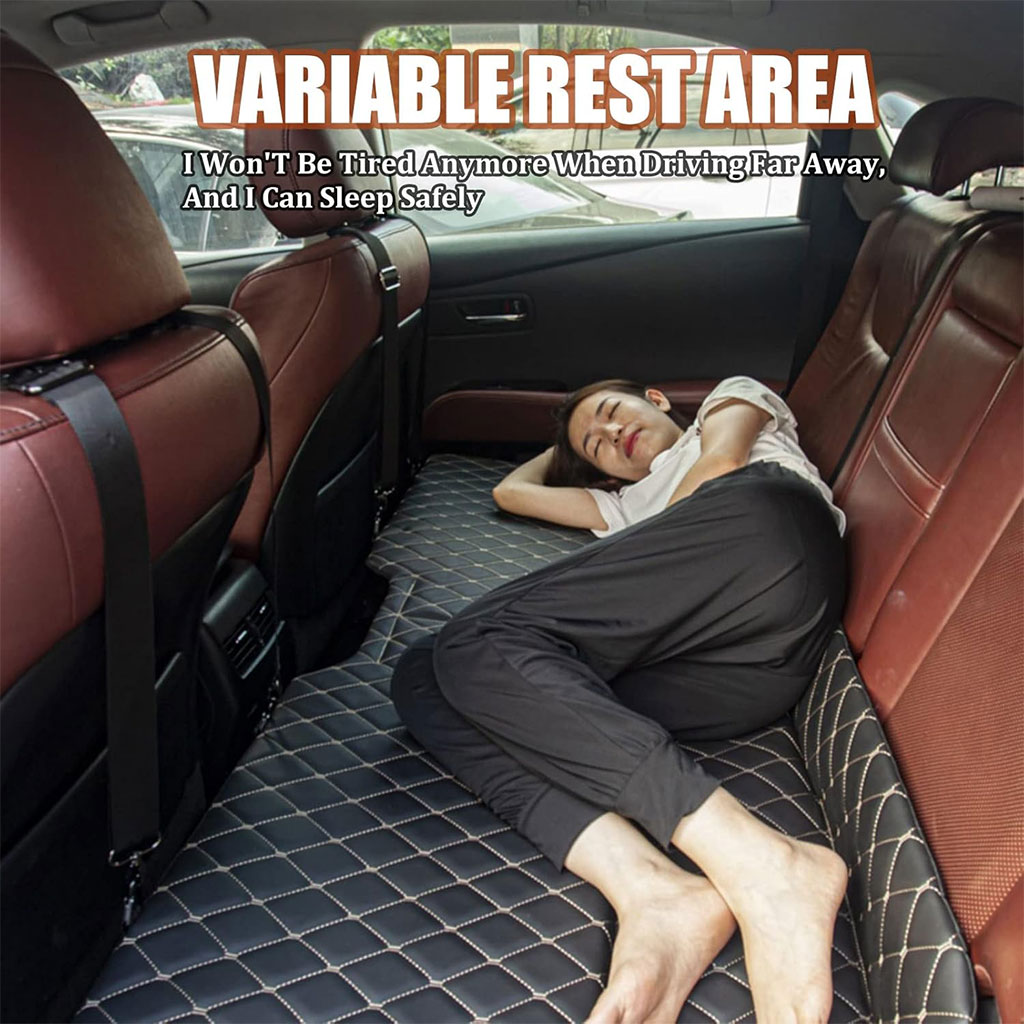Matelas de Voiture Pliable avec Sangles Solides pour Siege Arrière - Image 7
