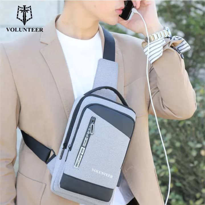 Sacoche à bandoulière Pour Homme avec chargement USB - Image 1